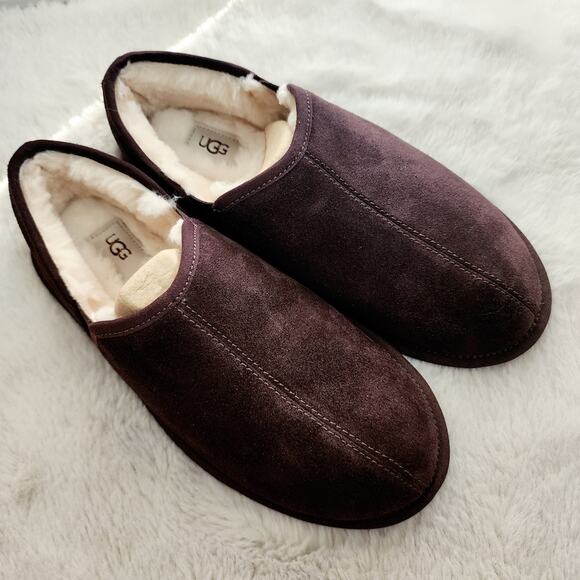 NEW Ugg Men's Scuff Romeo II Sheepskin Suede Slipper Brown Expresso